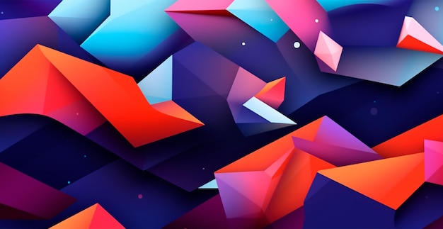 Imagen generada por AI de fondo panorámico geométrico abstracto