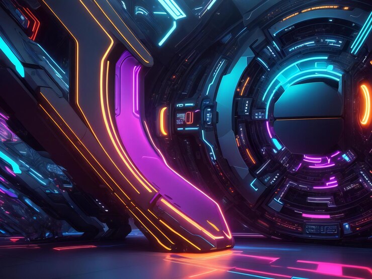 Imagen generada ai de fondo tecnológico futurista