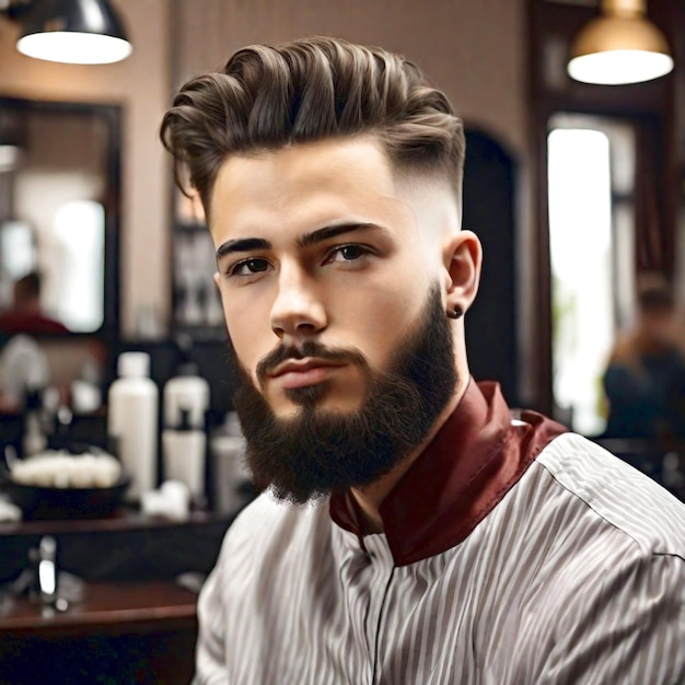 Foto imagen generada por la barbería ai