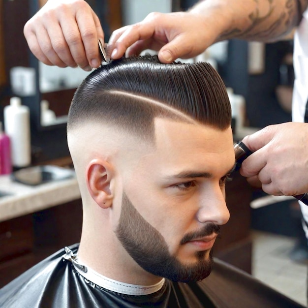 Foto imagen generada por la barbería ai