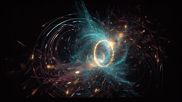 Una imagen generada por computadora de un agujero negro
