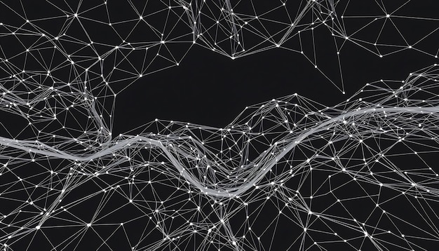 una imagen generada por computadora de una malla de alambre compleja