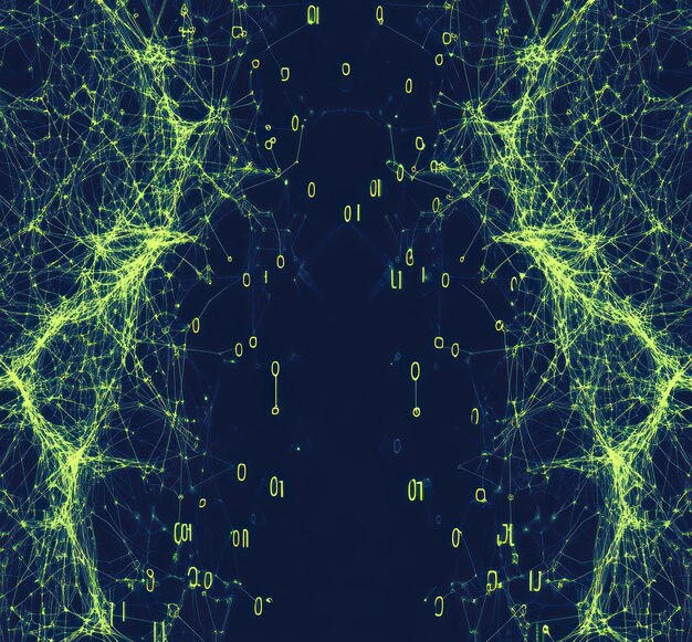 una imagen generada por computadora de un patrón complejo con las letras quot números quot