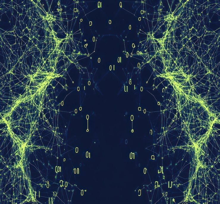 Foto una imagen generada por computadora de un patrón complejo con las letras quot números quot