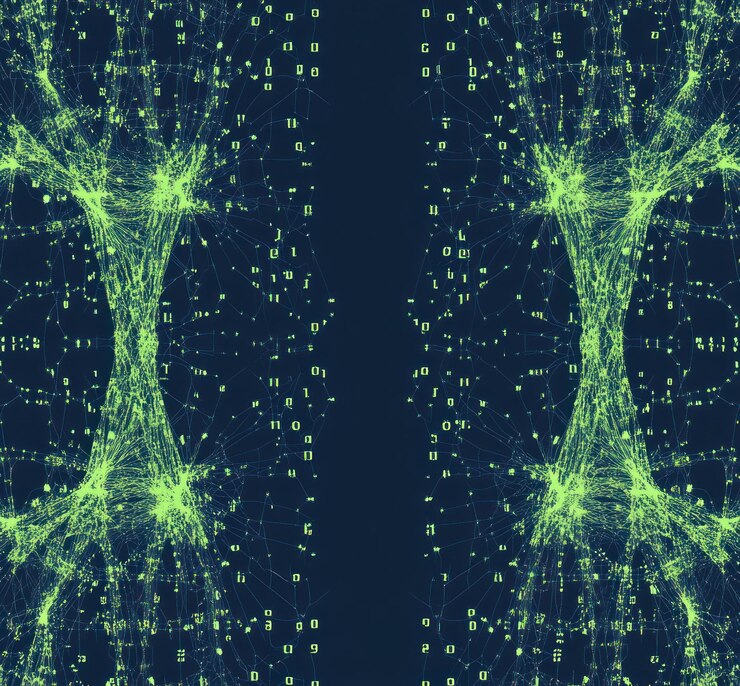 Foto una imagen generada por computadora de una persona con un fondo verde con las palabras "x" en él
