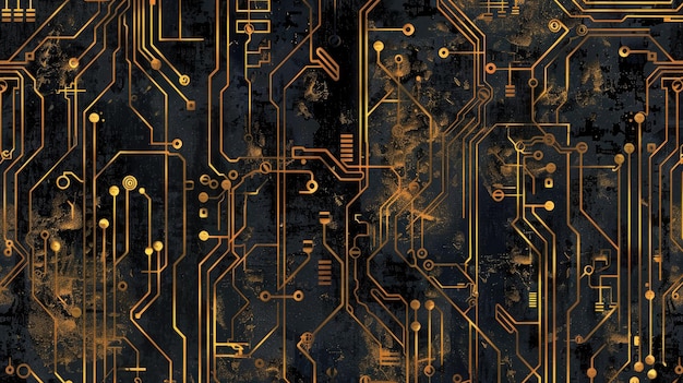 una imagen generada por computadora de una placa de circuitos con las palabras potencia en la parte inferior