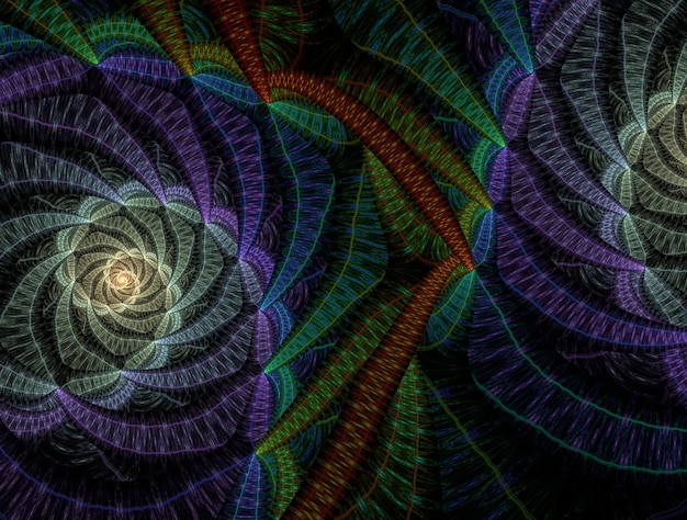 Imagen generada de fondo fractal imaginativo