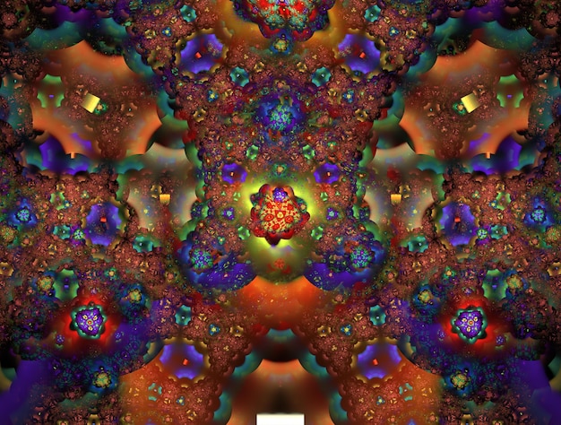 Imagen generada de fondo fractal imaginativo