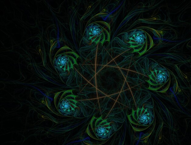 Imagen generada de fondo fractal imaginativo