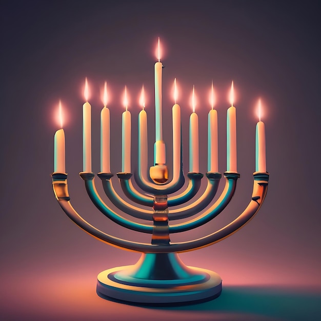 Imagen generada por IA llamativa de Hanukkah