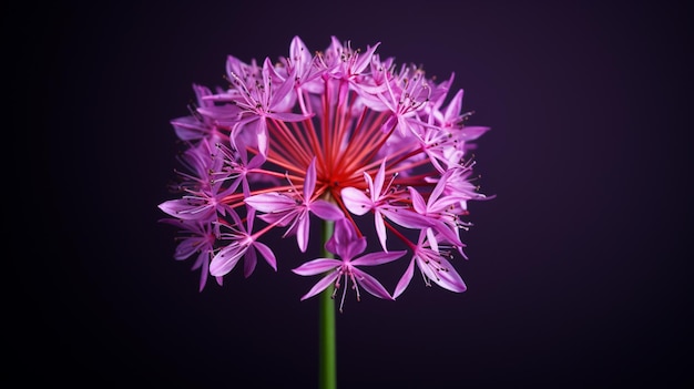 Imagen generada por la IA realista de la flor de Allium