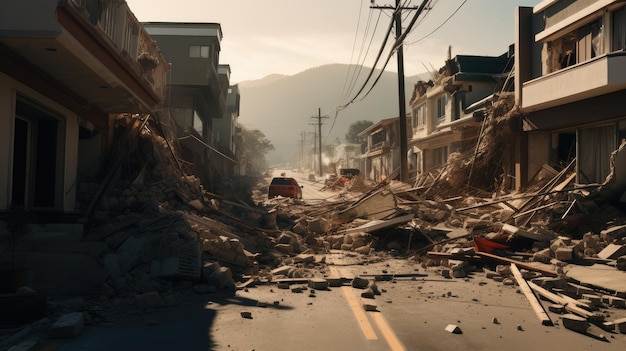 Imagen generada por IA del terremoto