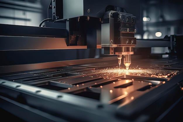 Imagen generada por la tecnología AI de la máquina de corte por láser CNC