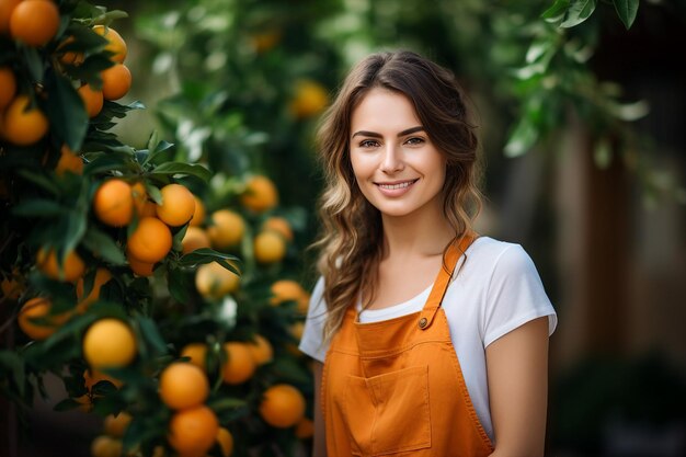 Imagen generativa de la tecnología de IA de un agricultor recogiendo la cosecha fresca Día de la Tierra Fiesta protección de la naturaleza