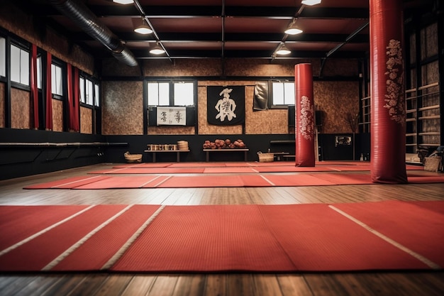 Imagen de un gimnasio moderno y deportivo para boxear en interiores Foto de alta calidad