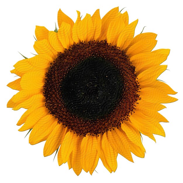 Imagen de girasol floreciente ilustración de color amarillo negro