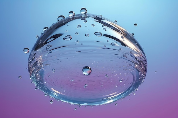Imagen de gotas de agua generadas por Ai