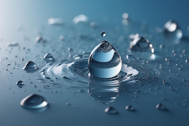 Imagen de gotas de agua generadas por Ai