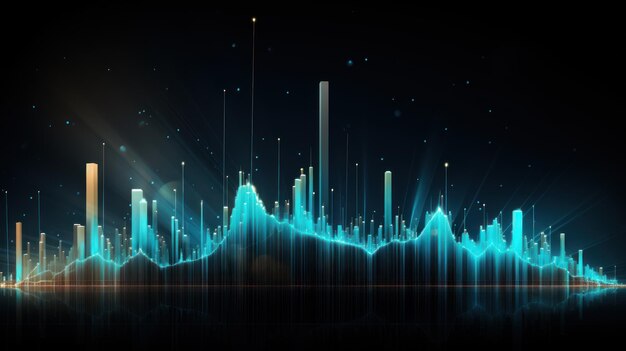 imagen de un gráfico con líneas de crecimiento positivo