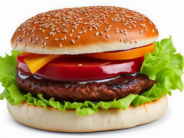 Imagen gratuita de hamburguesa con fondo blanco