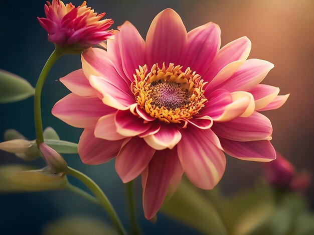 Imagen de una hermosa flor de rosa y rojo generada por ai