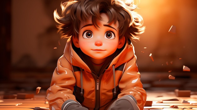 imagen de un hermoso niño con rostro angelical