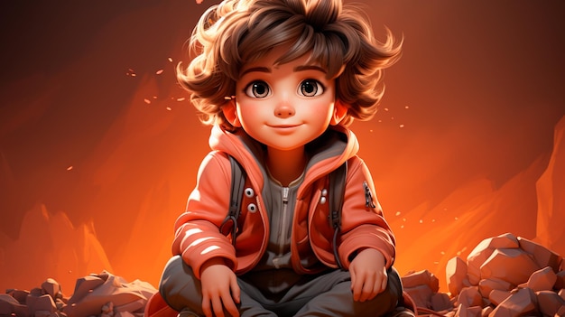 imagen de un hermoso niño con rostro angelical