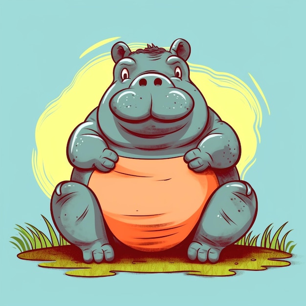 Foto imagen de un hipopótamo
