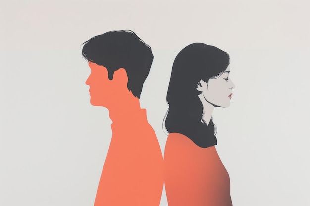 imagen de un hombre y una mujer retratando la conexión de amor y asociación
