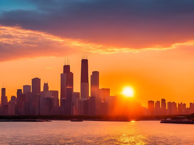 Imagen del horizonte de Chicago