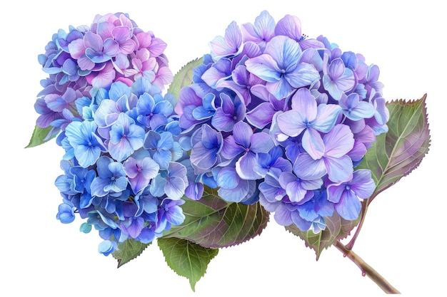 Foto una imagen de una hortensia azul con la palabra azul en ella