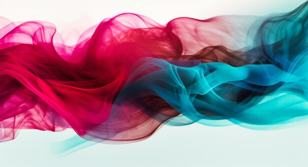 Imagen de humo de colores sobre un fondo blanco.