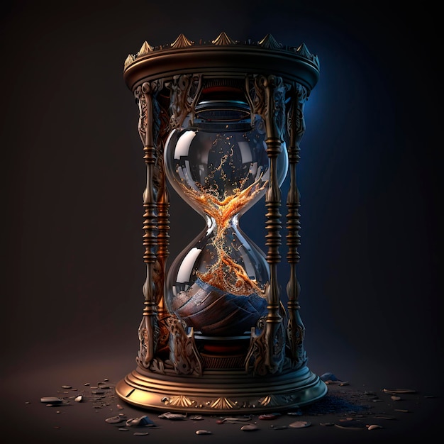 Imagen de IA generativa de fantasía de reloj de arena