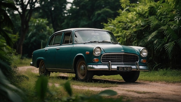 Foto imagen de ia de un viejo coche antiguo