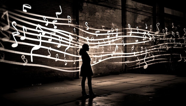 Imagen innovadora donde los obturadores de las cámaras se transforman en notas musicales tocando una sinfonía