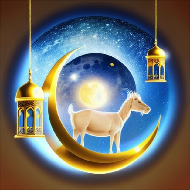 Foto imagen islámica de eid mubarak imagen de eid 2023 imagen de saludo islámico