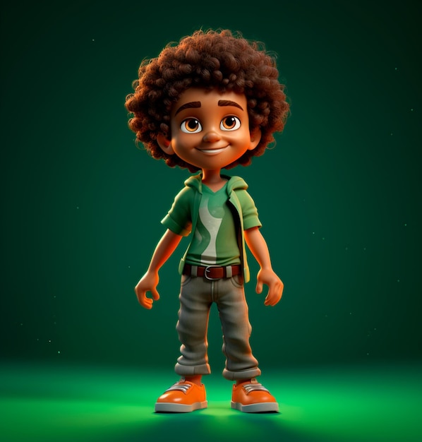 imagen de un lindo niño con cabello afro