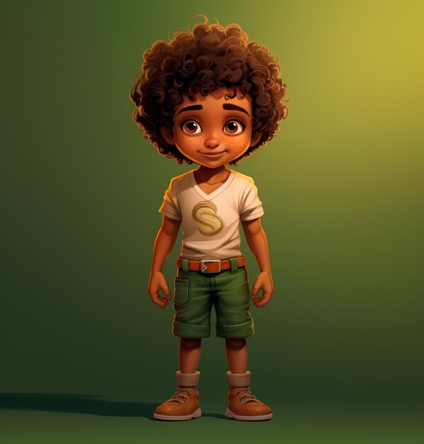 imagen de un lindo niño con cabello afro