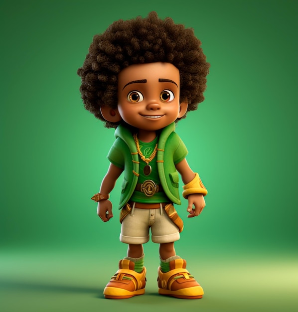 imagen de un lindo niño con cabello afro