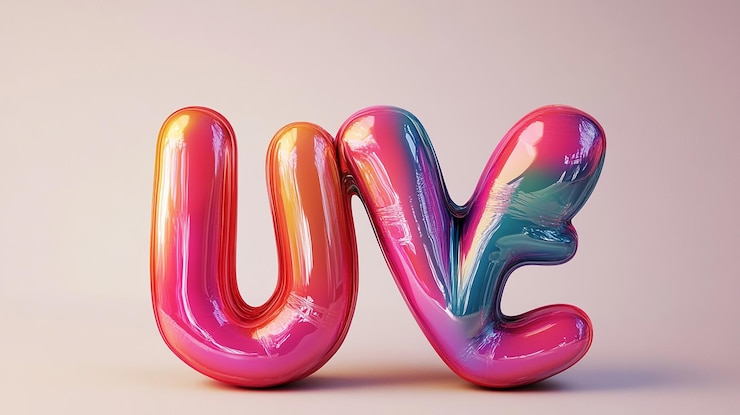 Foto imagen líquida fuente 3d amor