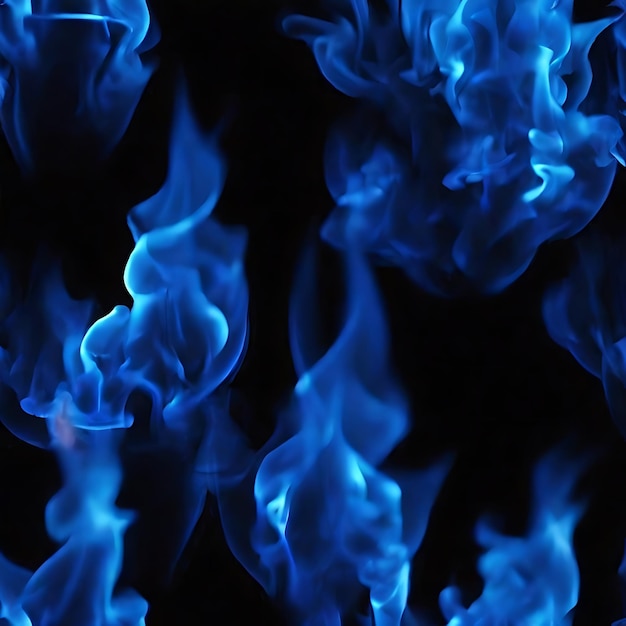 una imagen de llamas azules en un fondo negro generada por IA