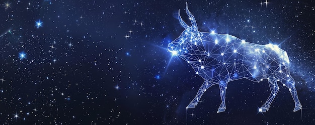 Imagen llamativa de la constelación de Tauro en un cielo nocturno estrellado
