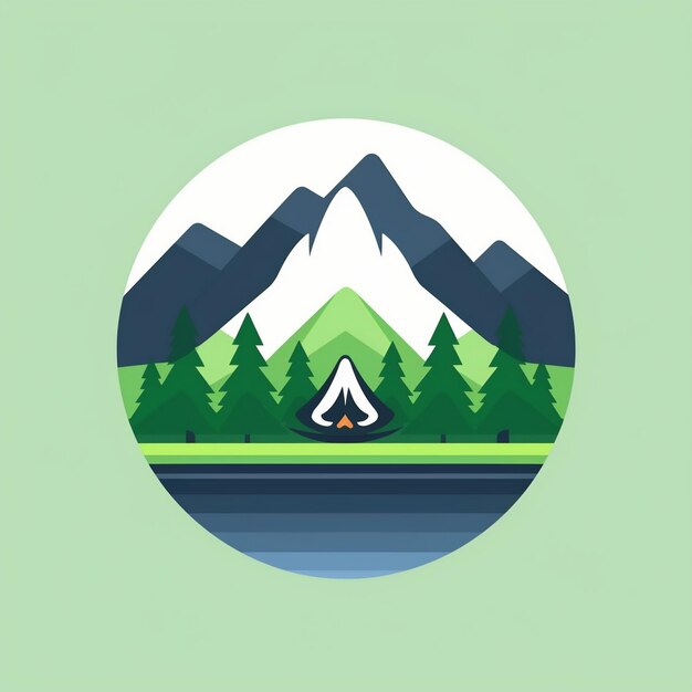 una imagen de un logotipo de montaña