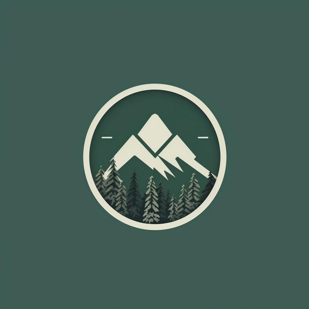 Foto una imagen de un logotipo de montaña