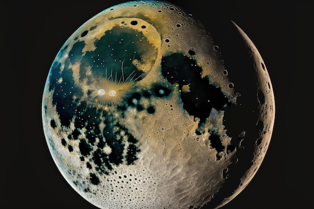 Imagen de la luna tomada con un telescopio