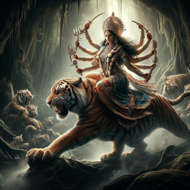 Foto la imagen de ma durga