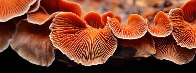 Imagen macro de fondo abstracta del hongo caju sajor