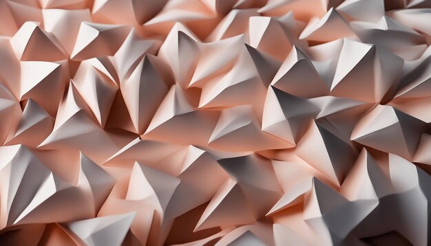 Imagen macro de papel plegado en formas geométricas efecto tridimensional fondo abstracto