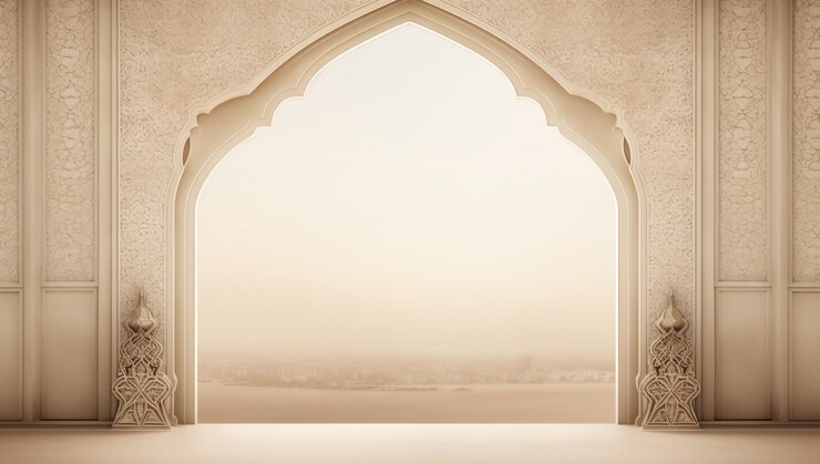 Imagen del marco de fondo del estandarte de diseño de Ramadán