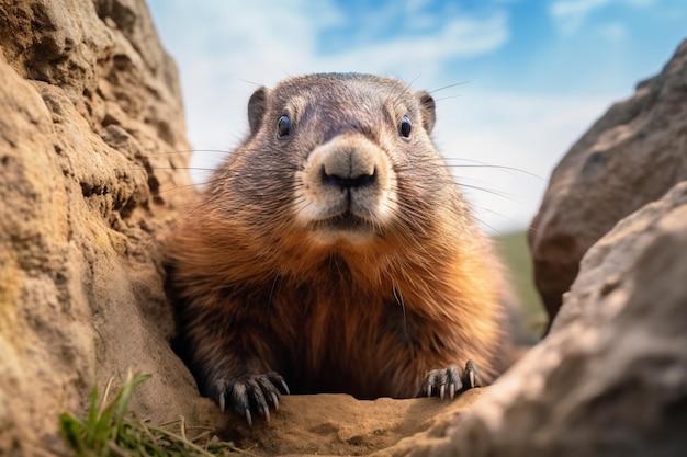 Foto imagen de la marmota